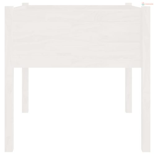 Fehér tömör fenyő virágláda 70x70x70 cm