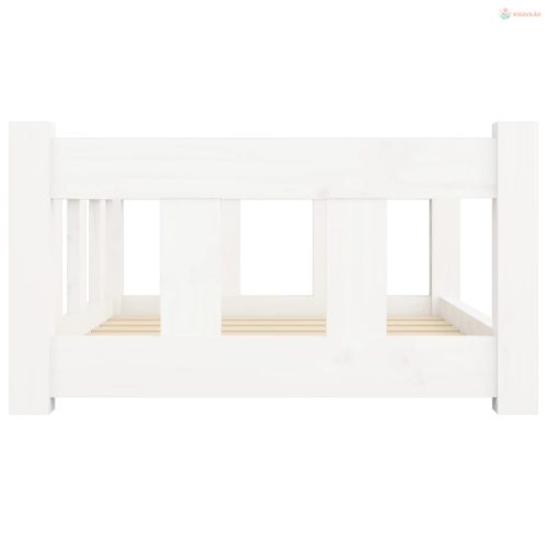 Fehér tömör fenyőfa kutyaágy 65,5 x 50,5 x 28 cm