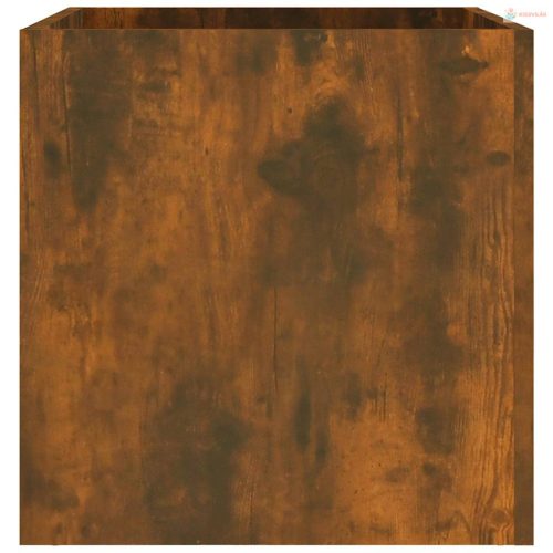 Füstös tölgy színű szerelt fa virágtartó 40 x 40 x 40 cm