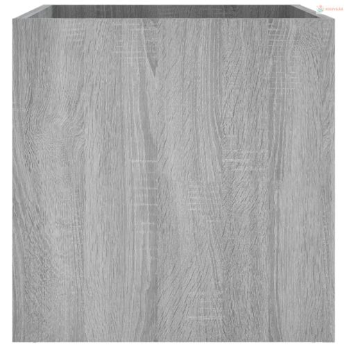 Szürke sonoma színű szerelt fa virágtartó 40 x 40 x 40 cm