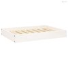 Fehér tömör fenyőfa kutyaágy 71,5x54x9 cm