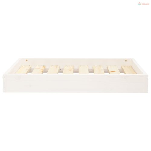 Fehér tömör fenyőfa kutyaágy 71,5x54x9 cm