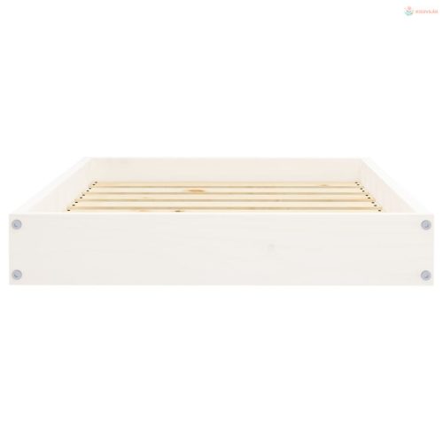 Fehér tömör fenyőfa kutyaágy 71,5x54x9 cm