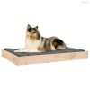 Tömör fenyőfa kutyaágy 91,5x64x9 cm
