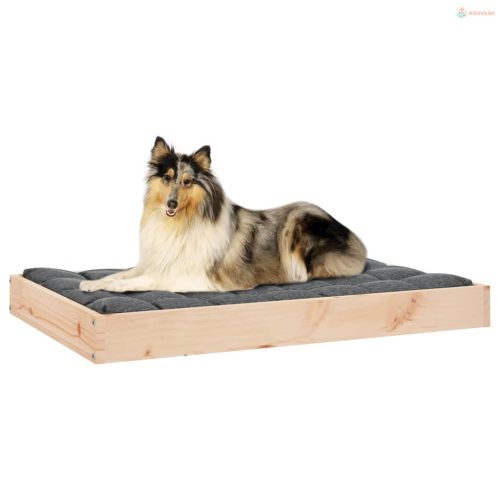 Tömör fenyőfa kutyaágy 91,5x64x9 cm
