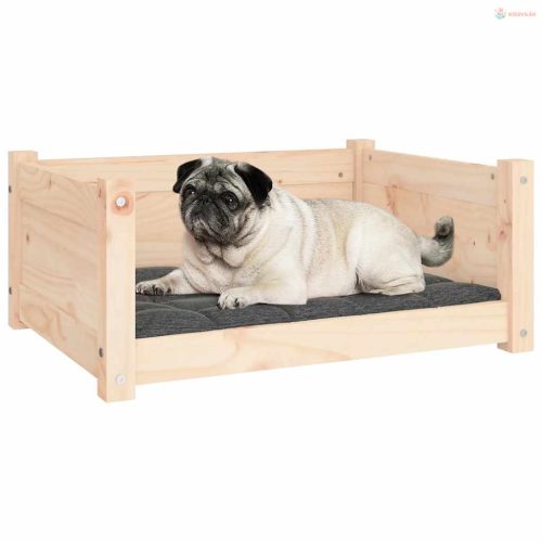 Tömör fenyőfa kutyafekhely 65,5 x 50,5 x 28 cm