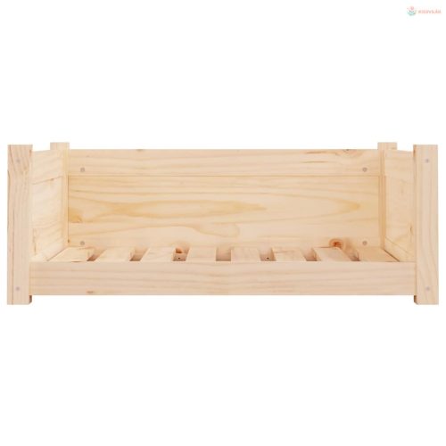 Tömör fenyőfa kutyaágy 75,5x55,5x28 cm