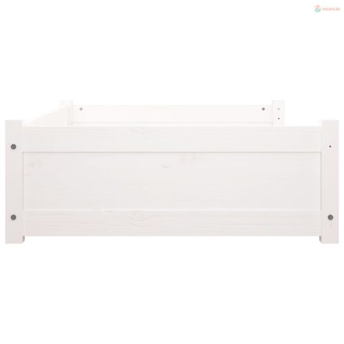 Fehér tömör fenyőfa kutyaágy 105,5x75,5x28 cm