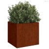 Corten acél növénytartó 49x47x46 cm