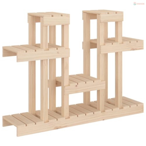 Tömör fenyőfa növénytartó 104,5x25x77,5 cm