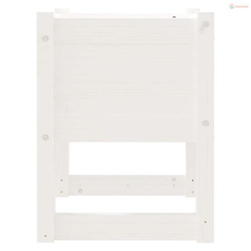 Fehér tömör fenyőfa növénytartó 40 x 40 x 52,5 cm