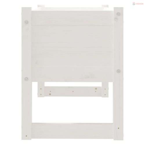 Fehér tömör fenyőfa növénytartó 78 x 40 x 52 cm