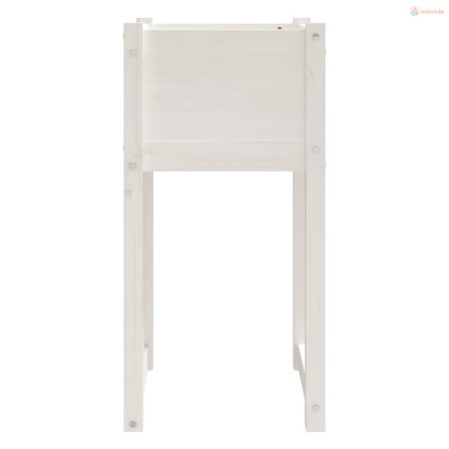 Fehér tömör fenyőfa növénytartó 40x40x81 cm