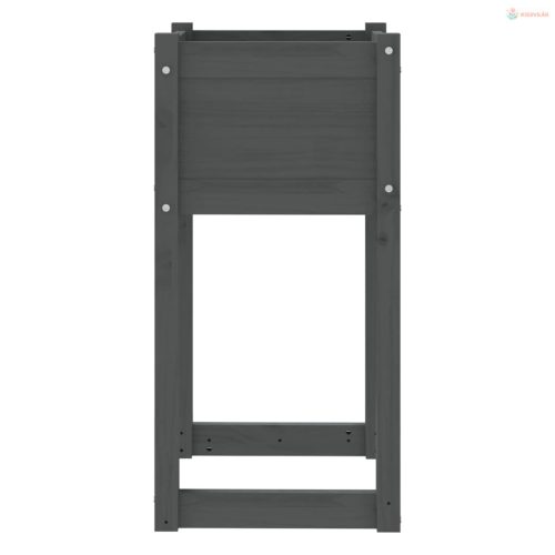 Szürke tömör fenyő növénytartó 40 x 40 x 81 cm