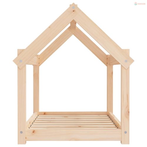 Tömör fenyőfa kutyaágy 81x60x70 cm