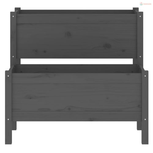 Szürke tömör fenyő növénytartó 84,5x84x75 cm