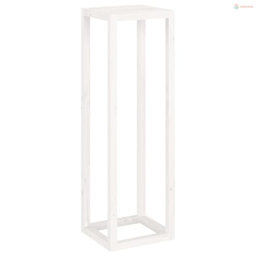 3 részes fehér tömör fenyőfa növénytartó éllvány szett