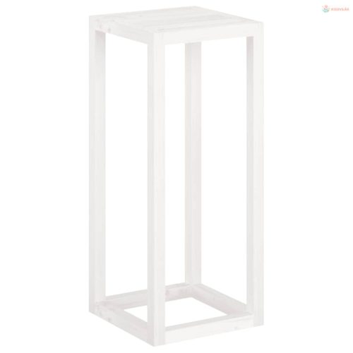 3 részes fehér tömör fenyőfa növénytartó éllvány szett