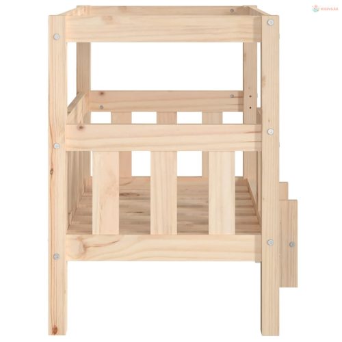 Tömör fenyőfa kutyaágy 65,5x50,5x70 cm