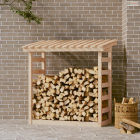 Tömör fenyőfa tűzifatartó állvány 108x64,5x110 cm