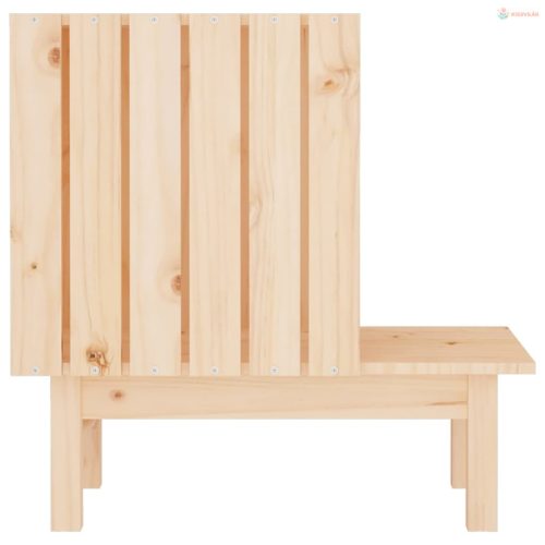 Tömör fenyőfa macskaház 60 x 36 x 60 cm