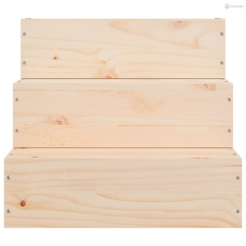 Tömör fenyőfa kisállat lépcső 40 x 37,5 x 35 cm