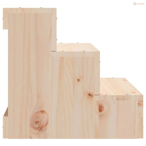 Tömör fenyőfa kisállat lépcső 40 x 37,5 x 35 cm