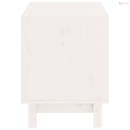 Fehér tömör fenyőfa kutyaház 50 x 40 x 52 cm