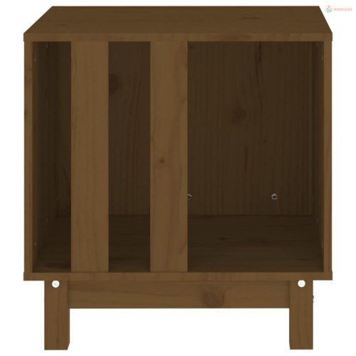 Mézbarna tömör fenyőfa kutyaágy 50 x 40 x 52 cm