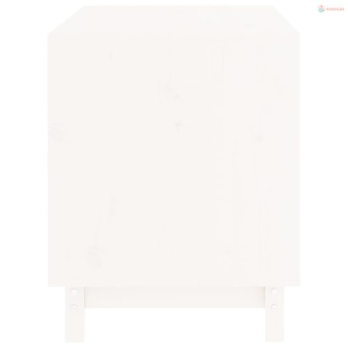 Fehér tömör fenyőfa kutyaház 70 x 50 x 62 cm