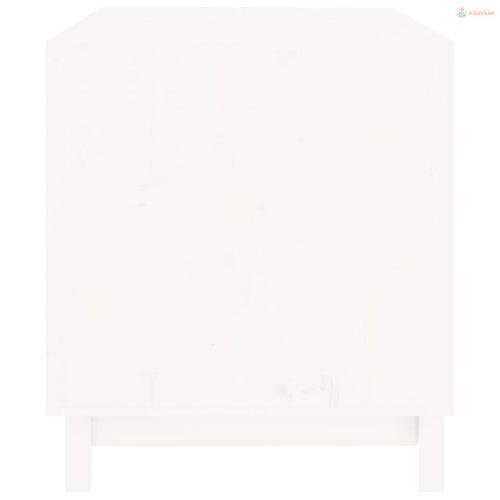 Fehér tömör fenyőfa kutyaház 90 x 60 x 67 cm