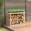 Tömör fenyőfa kültéri rönktároló 108x52x74 cm