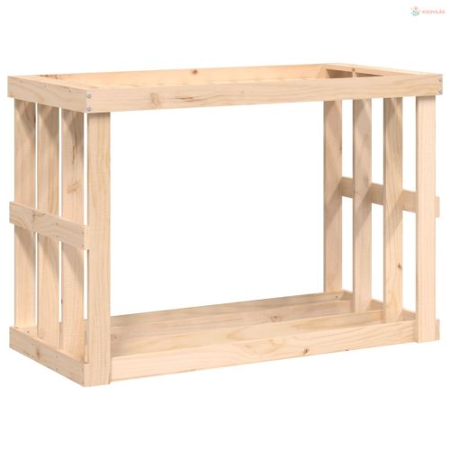 Tömör fenyőfa kültéri rönktároló 108x52x74 cm
