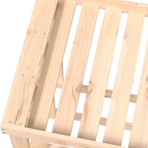 Tömör fenyőfa kültéri rönktároló 108x52x74 cm