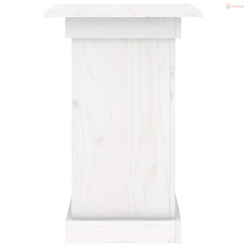 Fehér tömör fenyőfa virágtartó állvány 40 x 40 x 60 cm