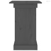 Szürke tömör fenyőfa virágtartó állvány 40 x 40 x 60 cm