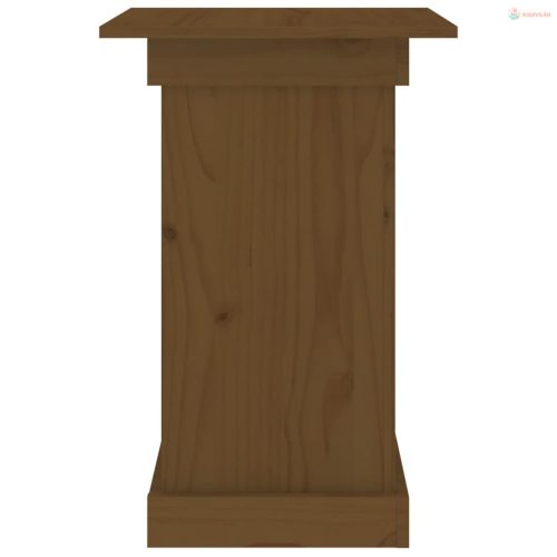 Mézbarna tömör fenyőfa virágtartó állvány 40 x 40 x 60 cm