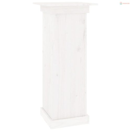 Fehér tömör fenyőfa virágtartó állvány 40 x 40 x 90 cm