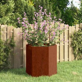 Rozsda színű corten acél növénytartó 40 x 40 x 45 cm