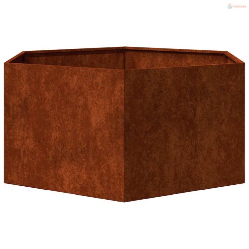 Rozsda színű corten acél növénytartó 90 x 90 x 45 cm