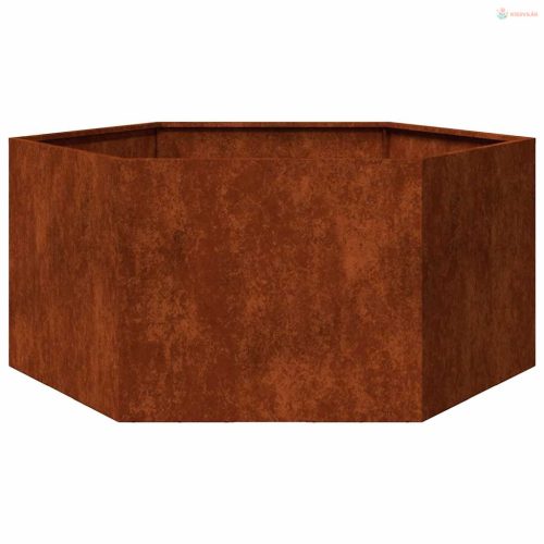 Rozsda színű corten acél növénytartó 90 x 90 x 45 cm