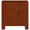 Rozsda színű corten acél növénytartó lábbal 30 x 30 x 30 cm