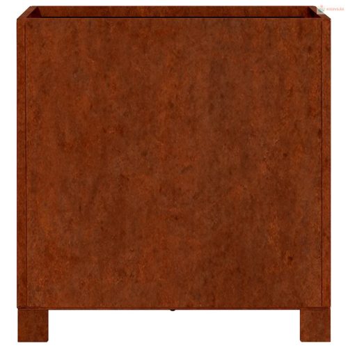 Rozsda színű corten acél növénytartó lábbal 40 x 40 x 40 cm