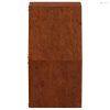 2 db rozsda színű corten acél fali növénytartó 30 x 10 x 25 cm