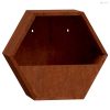 2 db rozsda színű corten acél fali növénytartó 46 x 10 x 40 cm