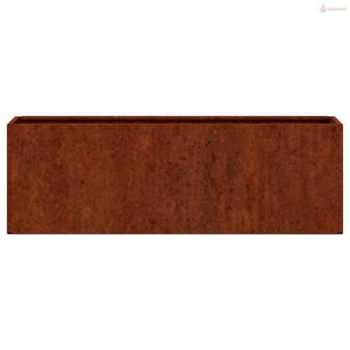 2 db rozsda színű corten acél fali növénytartó 53 x 10 x 17 cm