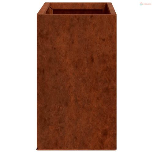 2 db rozsda színű corten acél fali növénytartó 53 x 10 x 17 cm