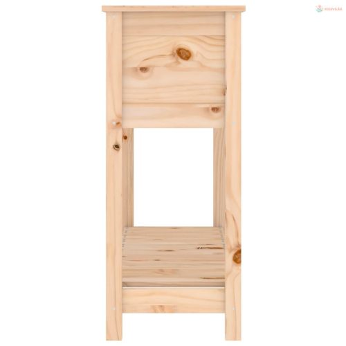 Tömör fenyőfa növénytartó polccal 111,5x34,5x81 cm