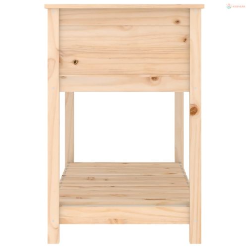 Tömör fenyőfa növénytartó polccal 111,5x54x81 cm