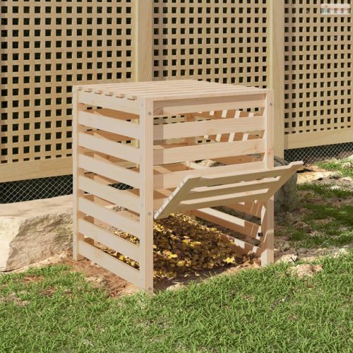 Tömör fenyőfa komposztáló 63,5 x 63,5 x 77,5 cm